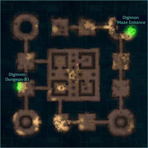Digimon Maze B2 map