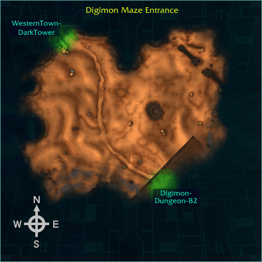 Digimon Maze Entrance map