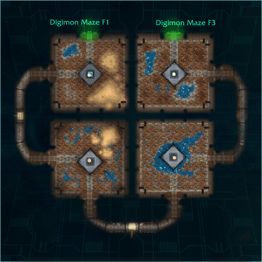 Digimon Maze F2 map